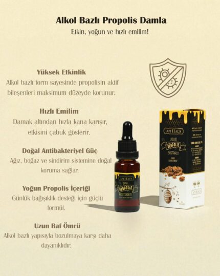 Sıvı Propolis Damla-Alkol Çözeltili (20 ml)